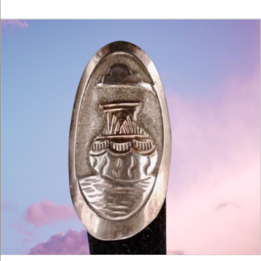 Navajo Richard Thomas 12K GF/Sterling Storyteller Ring Vintage Native American